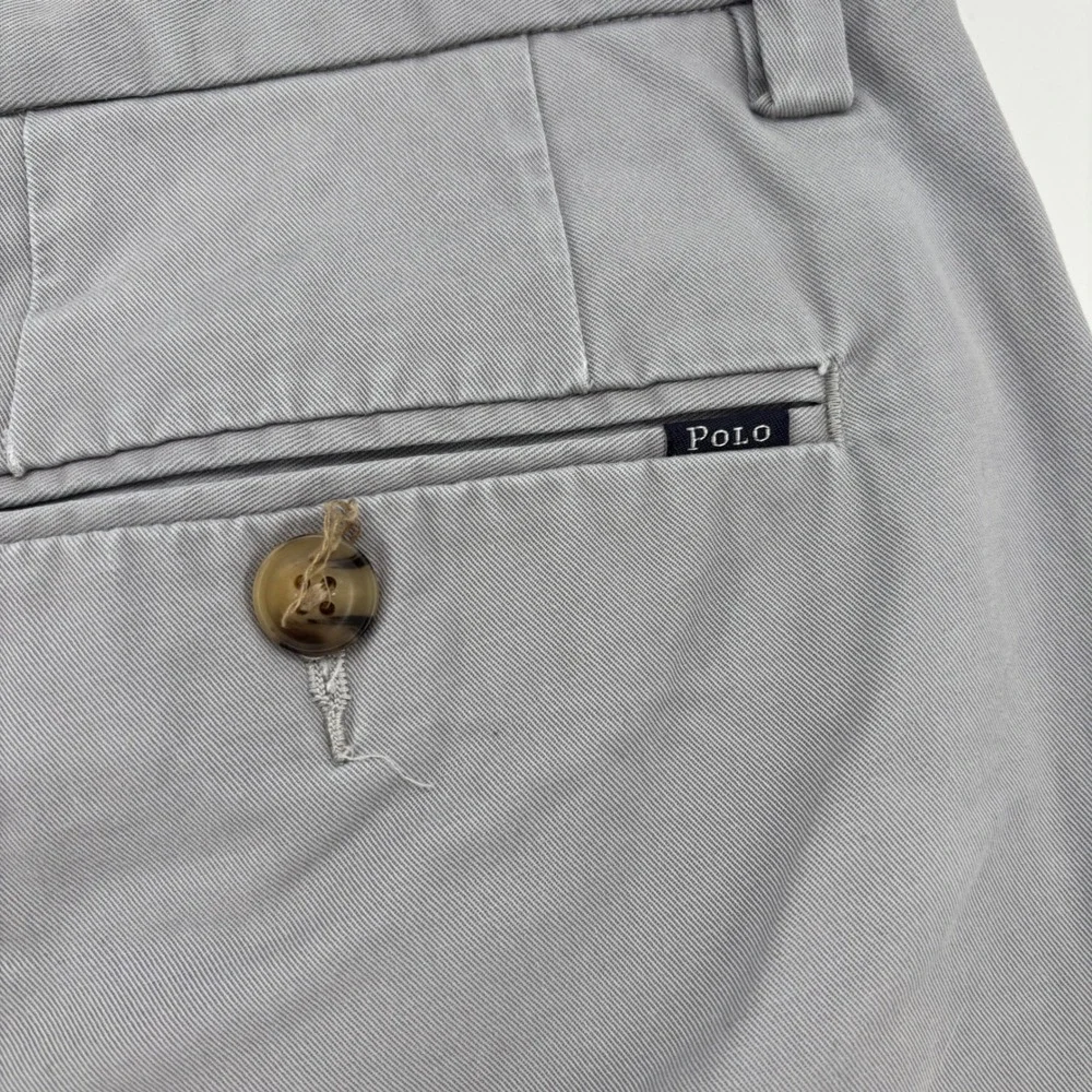 Polo Ralph Lauren Chino Shorts Men 32 Grey Old Money Stretch Classic Preppy Fitt
